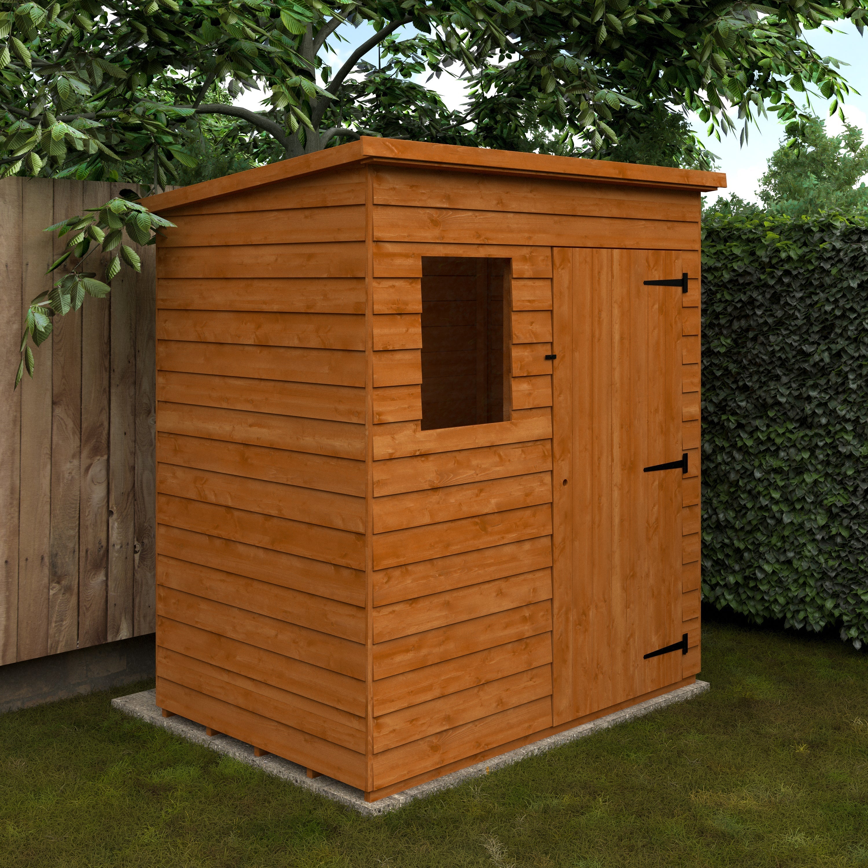 Budget Pent Overlap Wooden Garden Shed