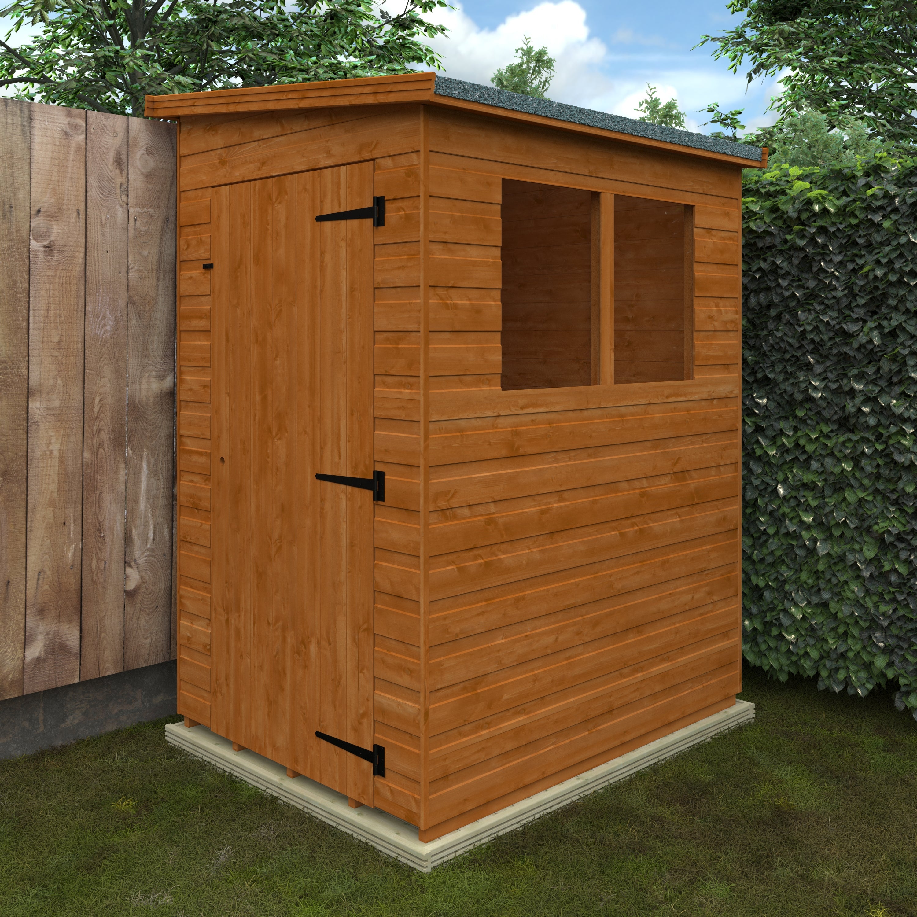 Lean-To Pent Shiplap Wooden Garden Shed