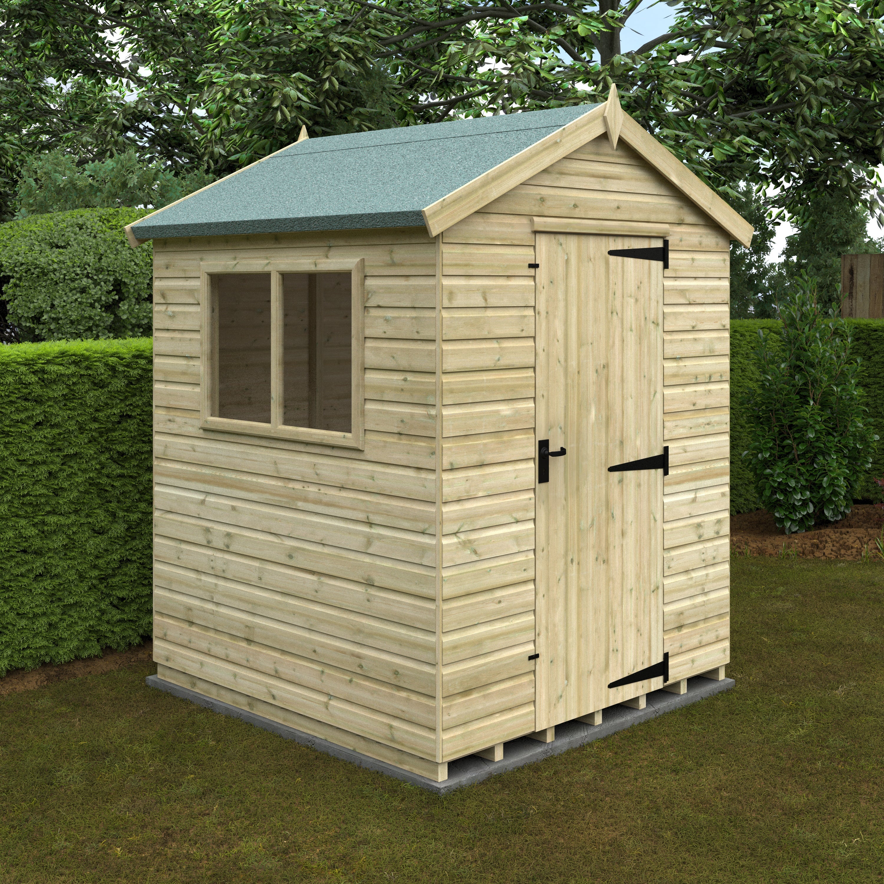 Deluxe Apex Tanalised Shiplap Wooden Garden Shed