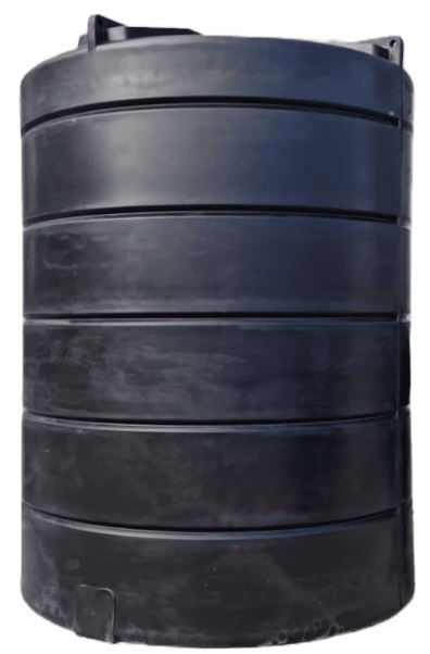 10000L Black Rainwater Tank - No Outlet