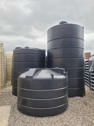 5000, 10000, 20000L Black Rainwater Tanks