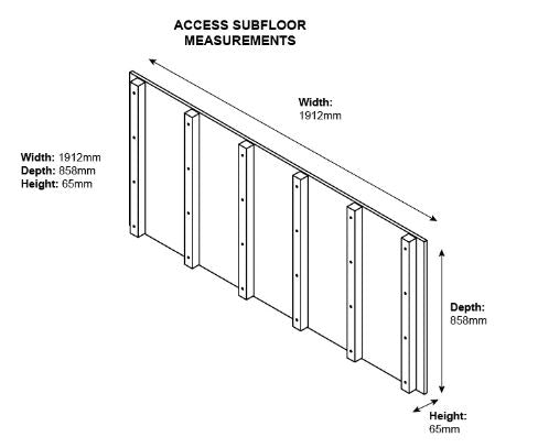 Asgard Wooden Sub Flooring Access Dimensions