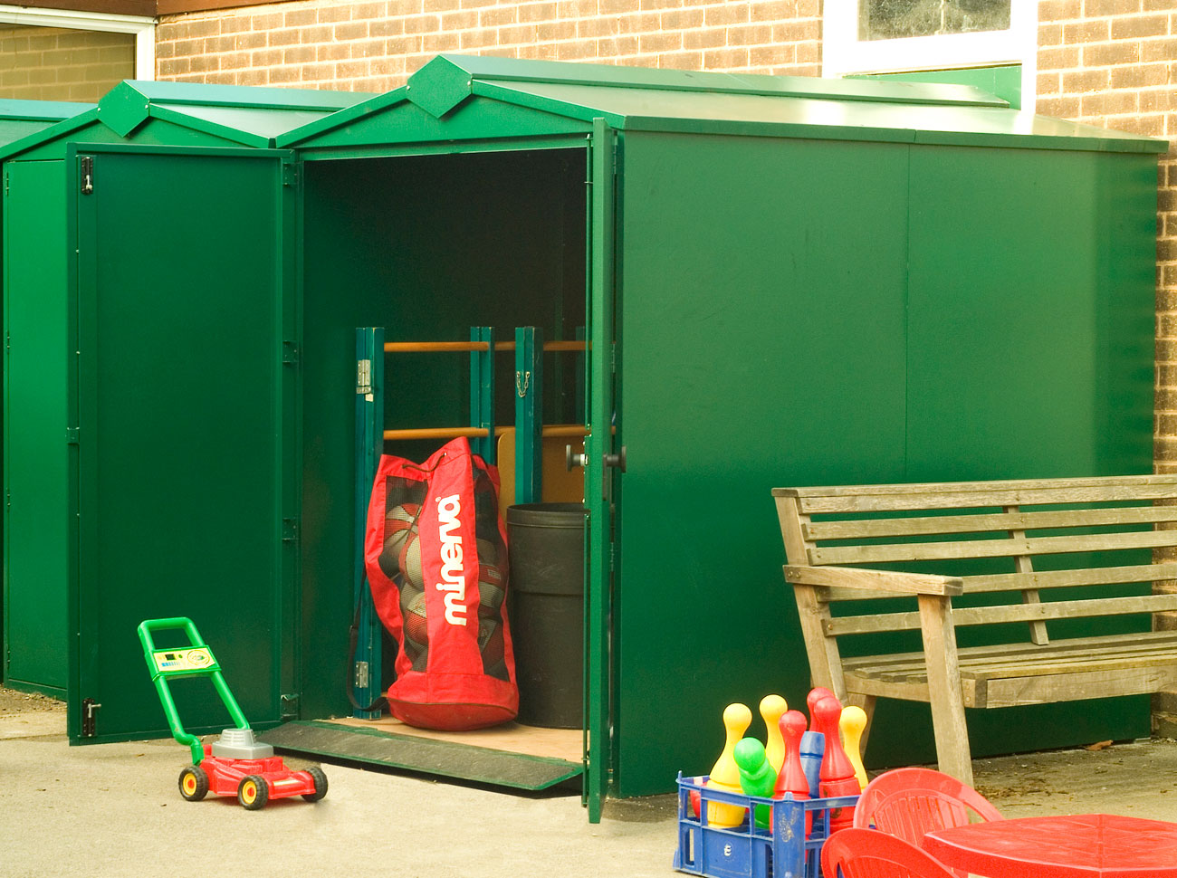 Asgard Green Centurion Apex Metal Garden Shed 5x7 ft