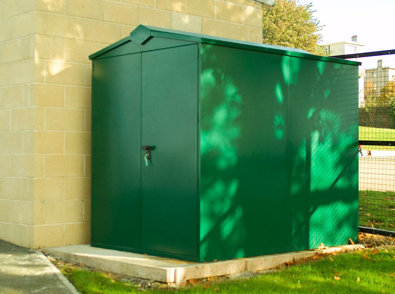 Asgard Green Centurion Apex Metal Garden Shed 5x7 ft