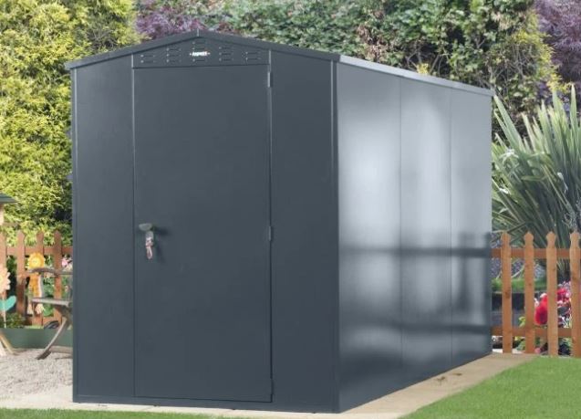 Asgard Flexistore 1533 Grey 5x11 ft Apex Metal Garden Shed