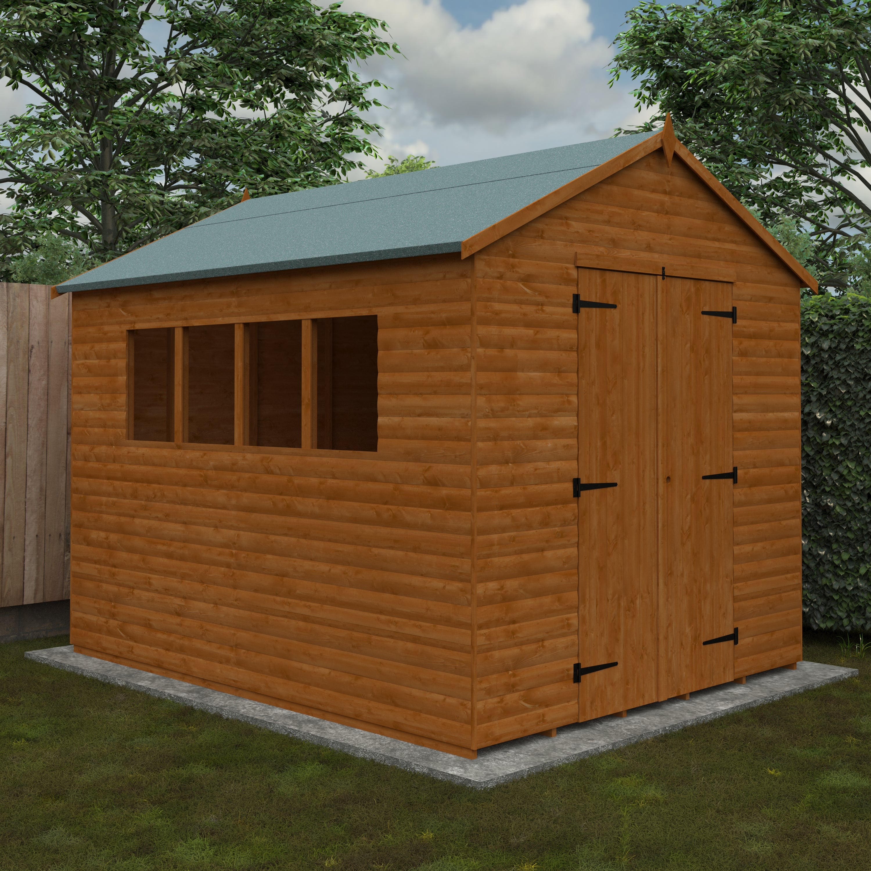 10x8 ft Loglap Apex Wooden Workshop