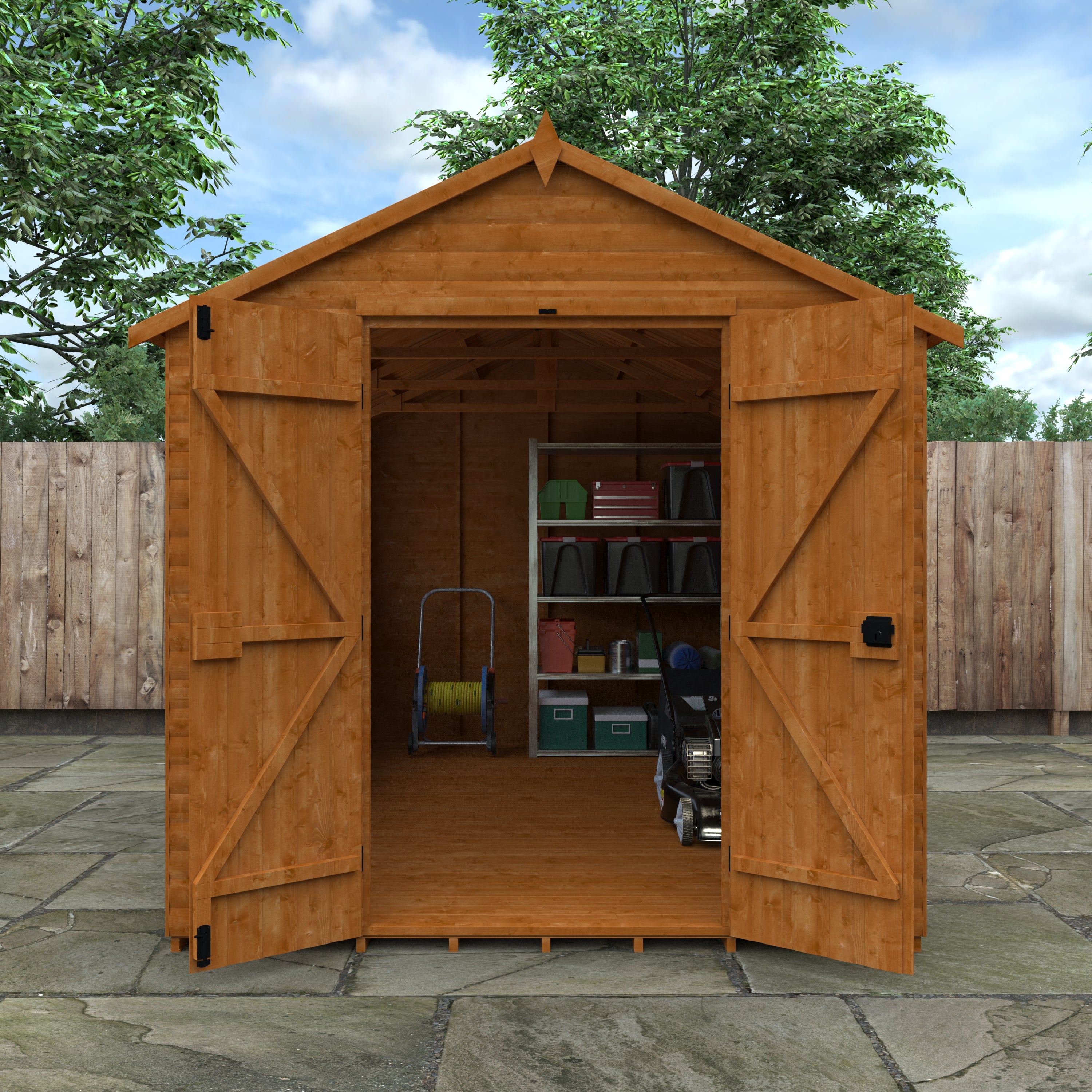 14x8 ft Loglap Apex Wooden Workshop