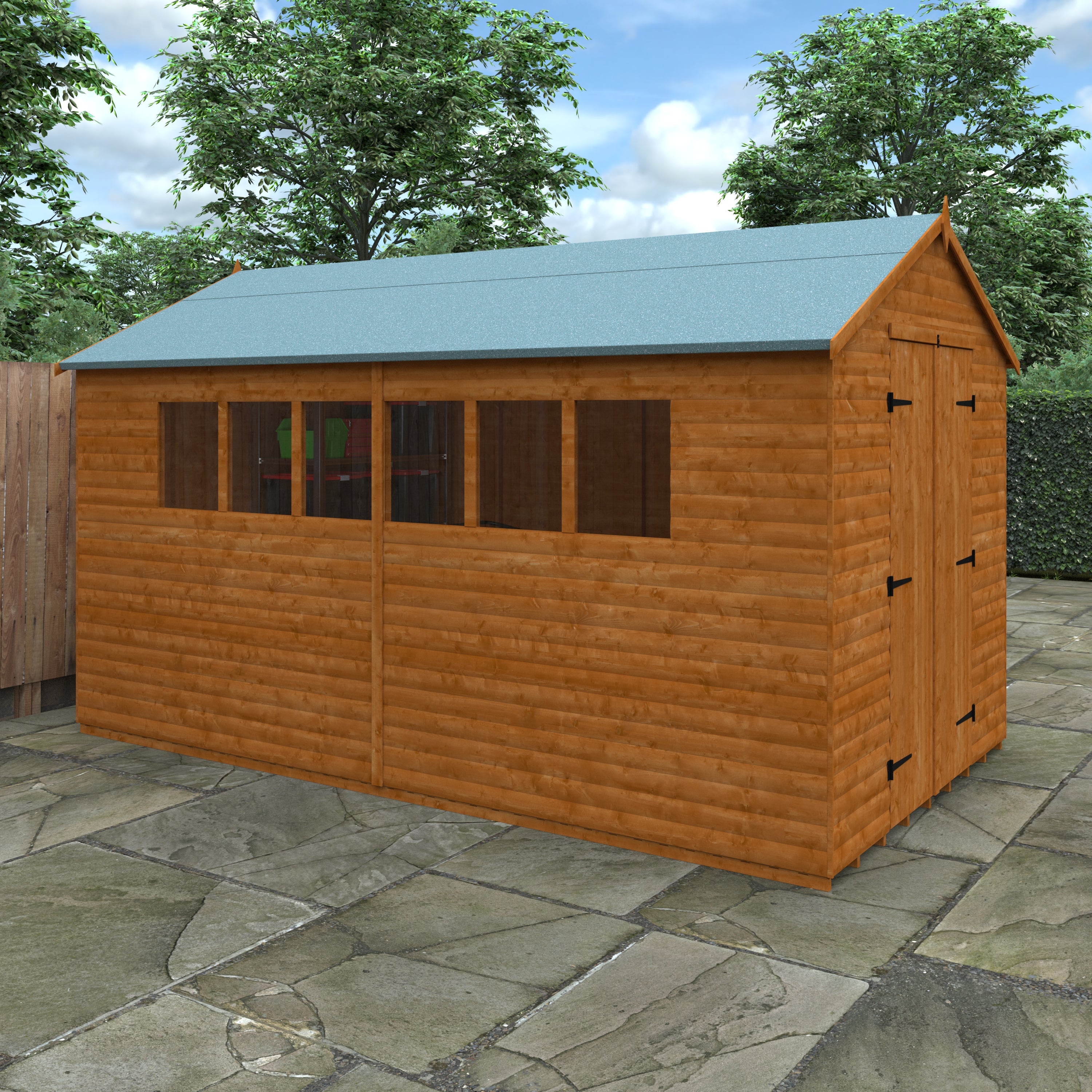 14x8 ft Loglap Apex Wooden Workshop