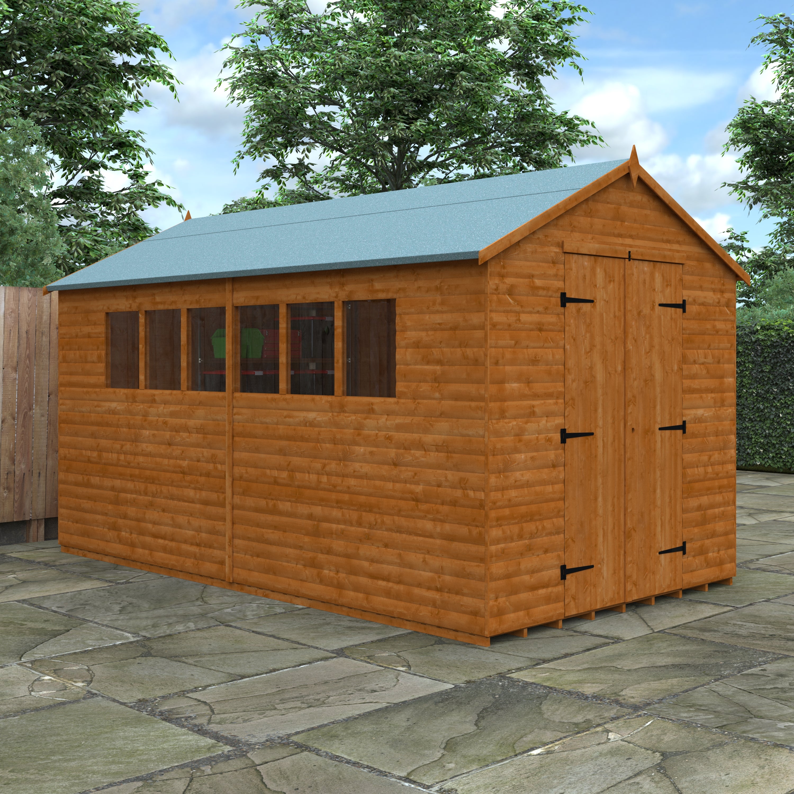 14x8 ft Loglap Apex Wooden Workshop