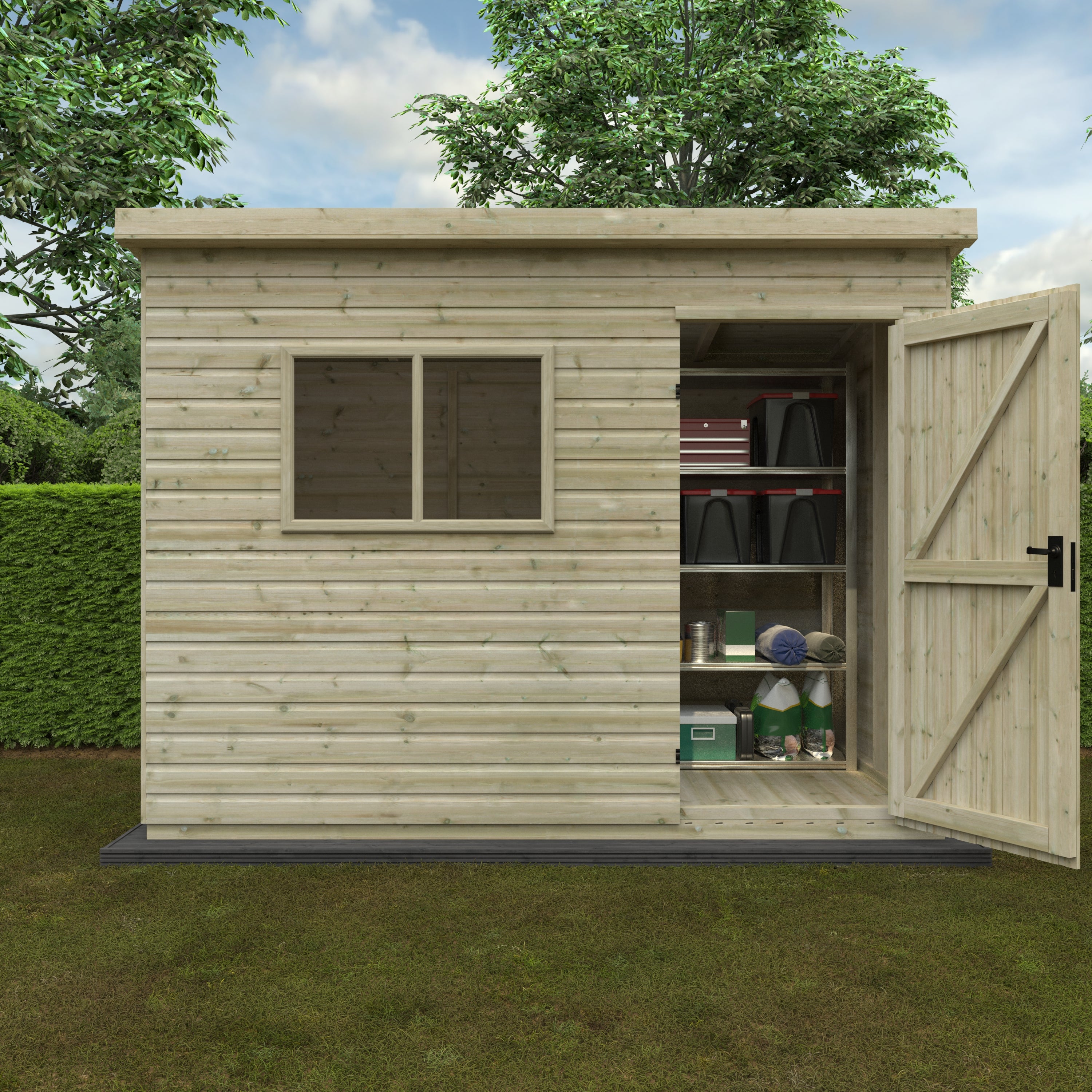 WELL GOOD DELUXE PENT WOODEN GARDEN SHEDS