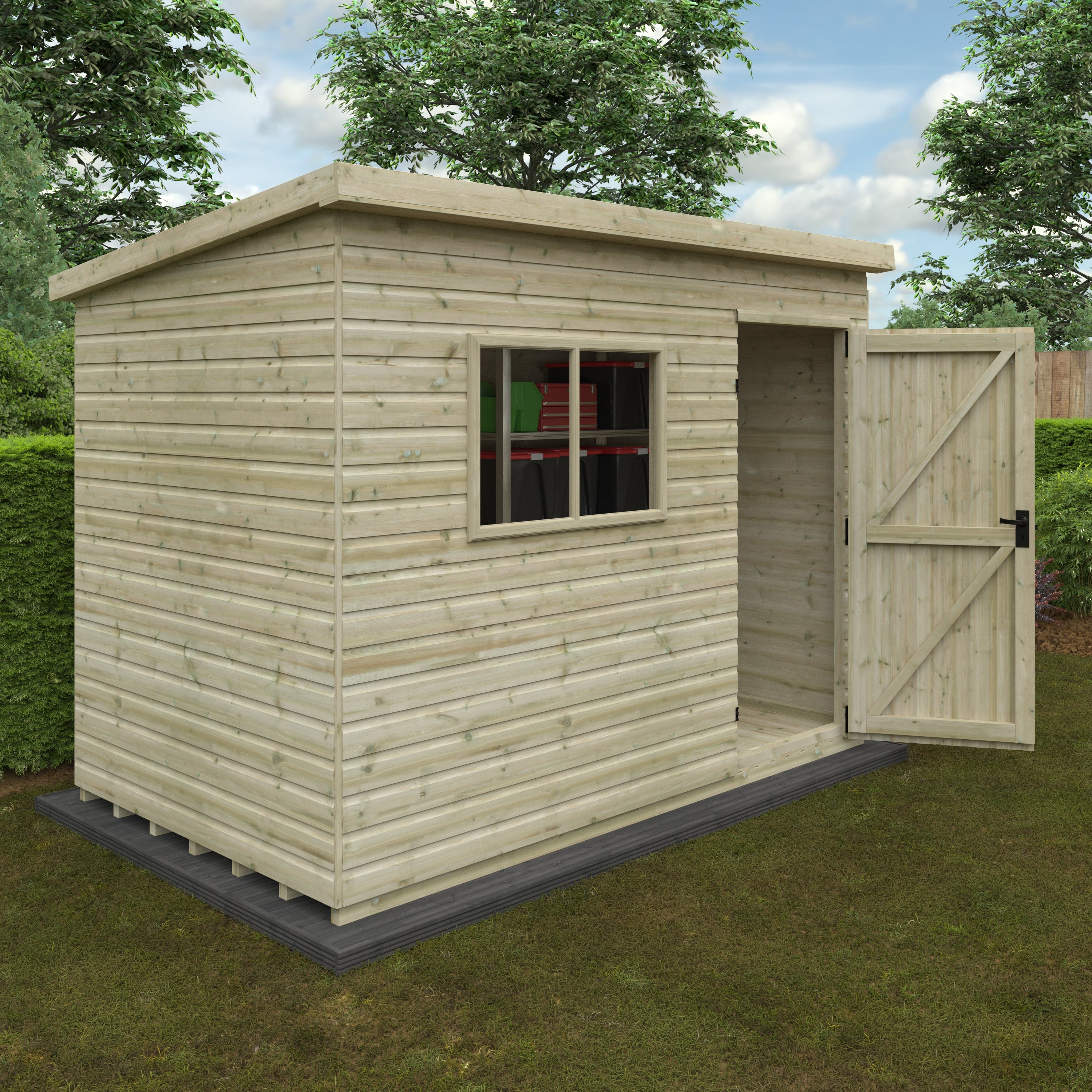 WELL GOOD DELUXE PENT WOODEN GARDEN SHEDS