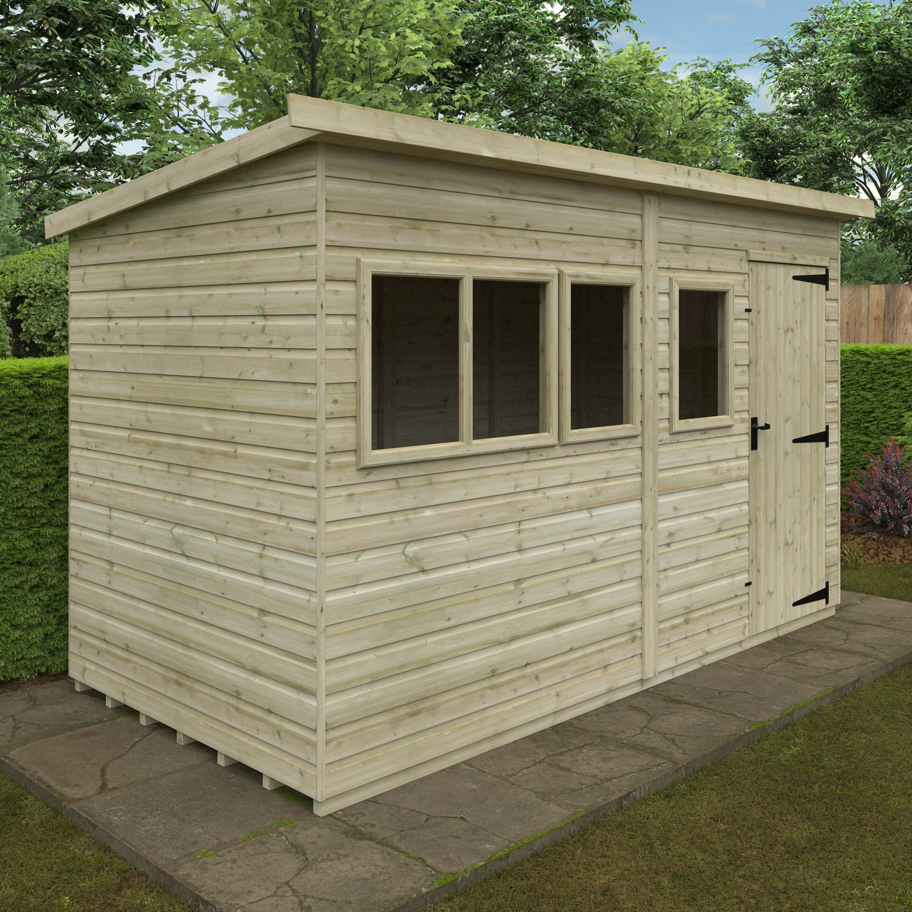 WELL GOOD DELUXE PENT WOODEN GARDEN SHEDS