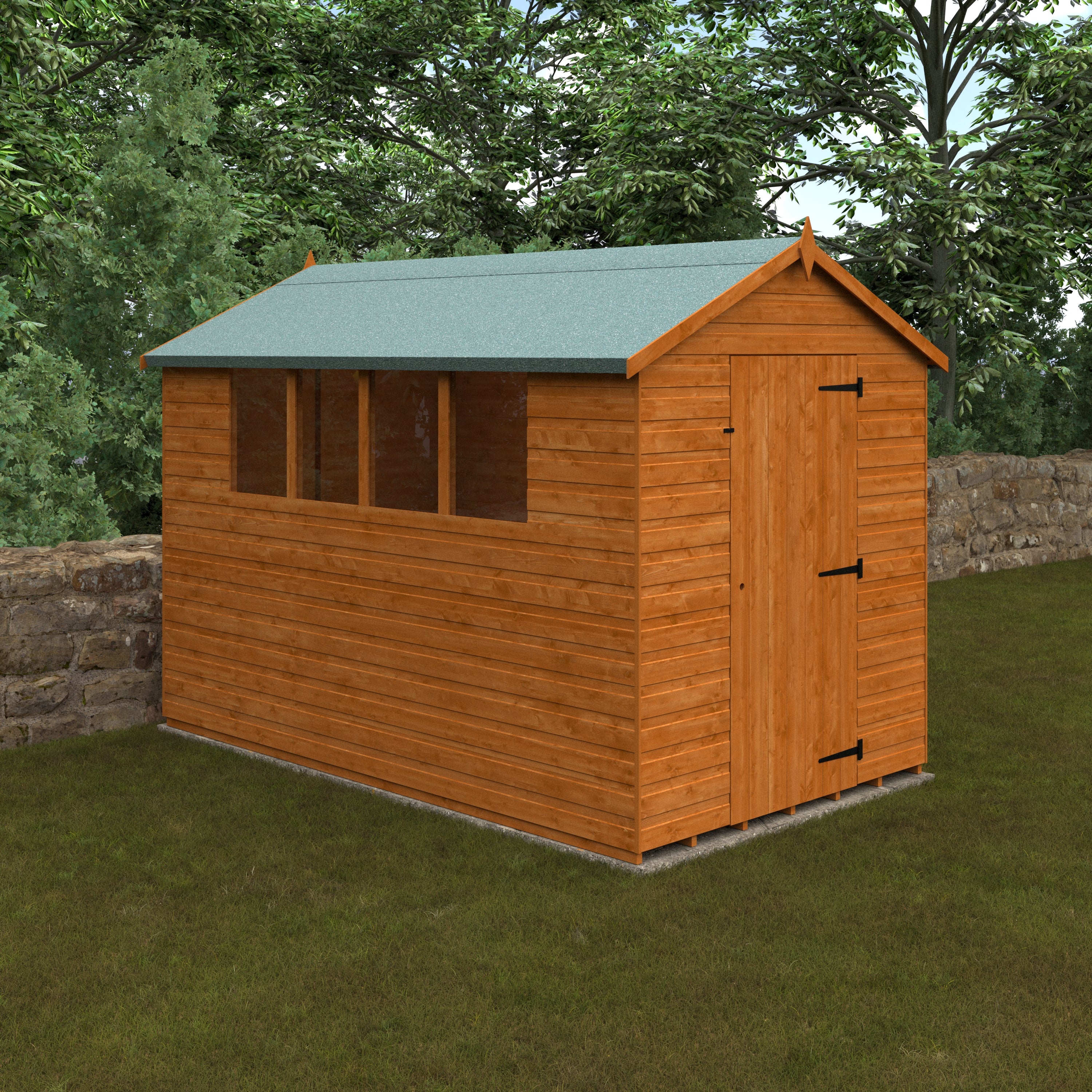 10x6 ft Premium Apex Shiplap Wooden Garden Shed