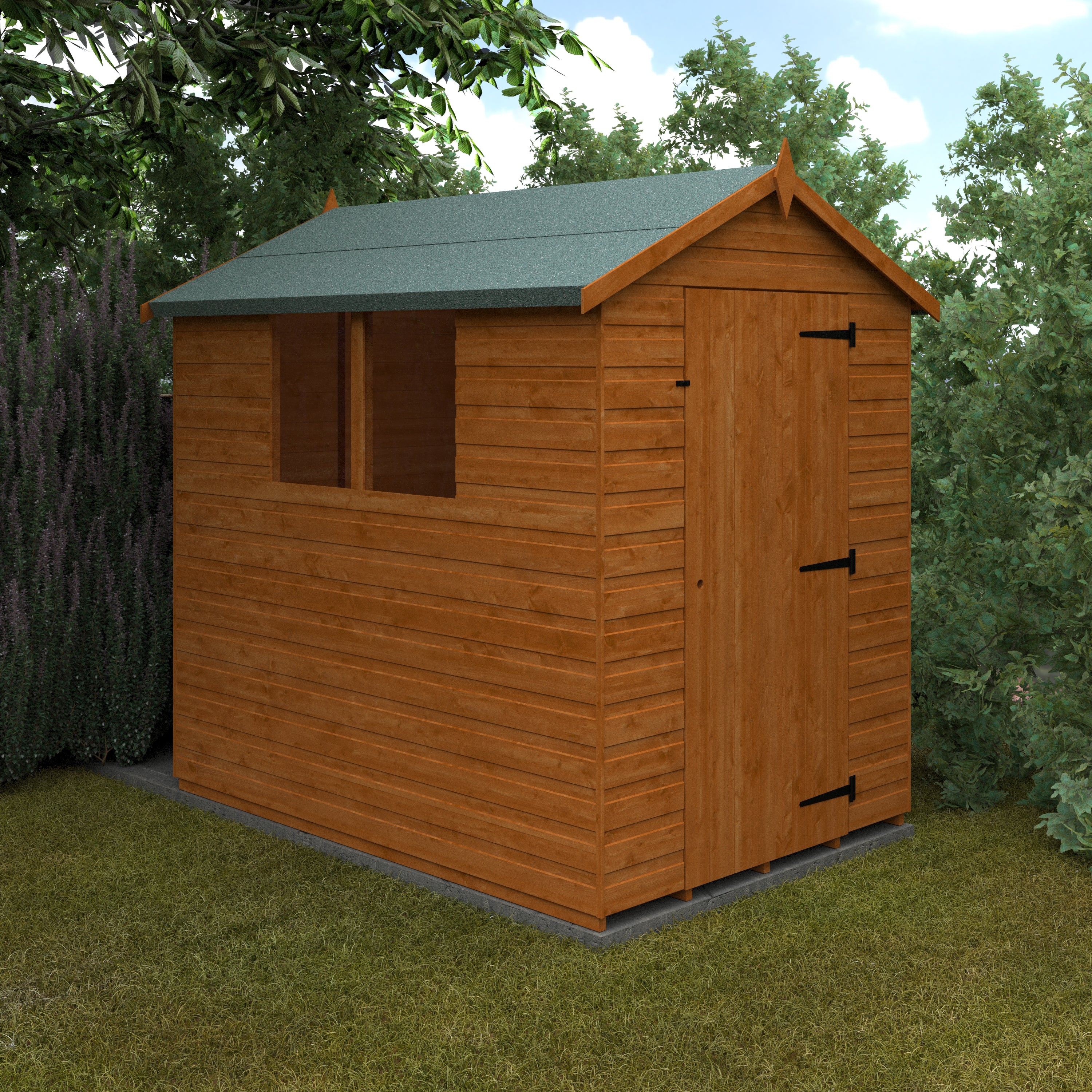 7x5 ft Premium Apex Shiplap Wooden Garden Shed