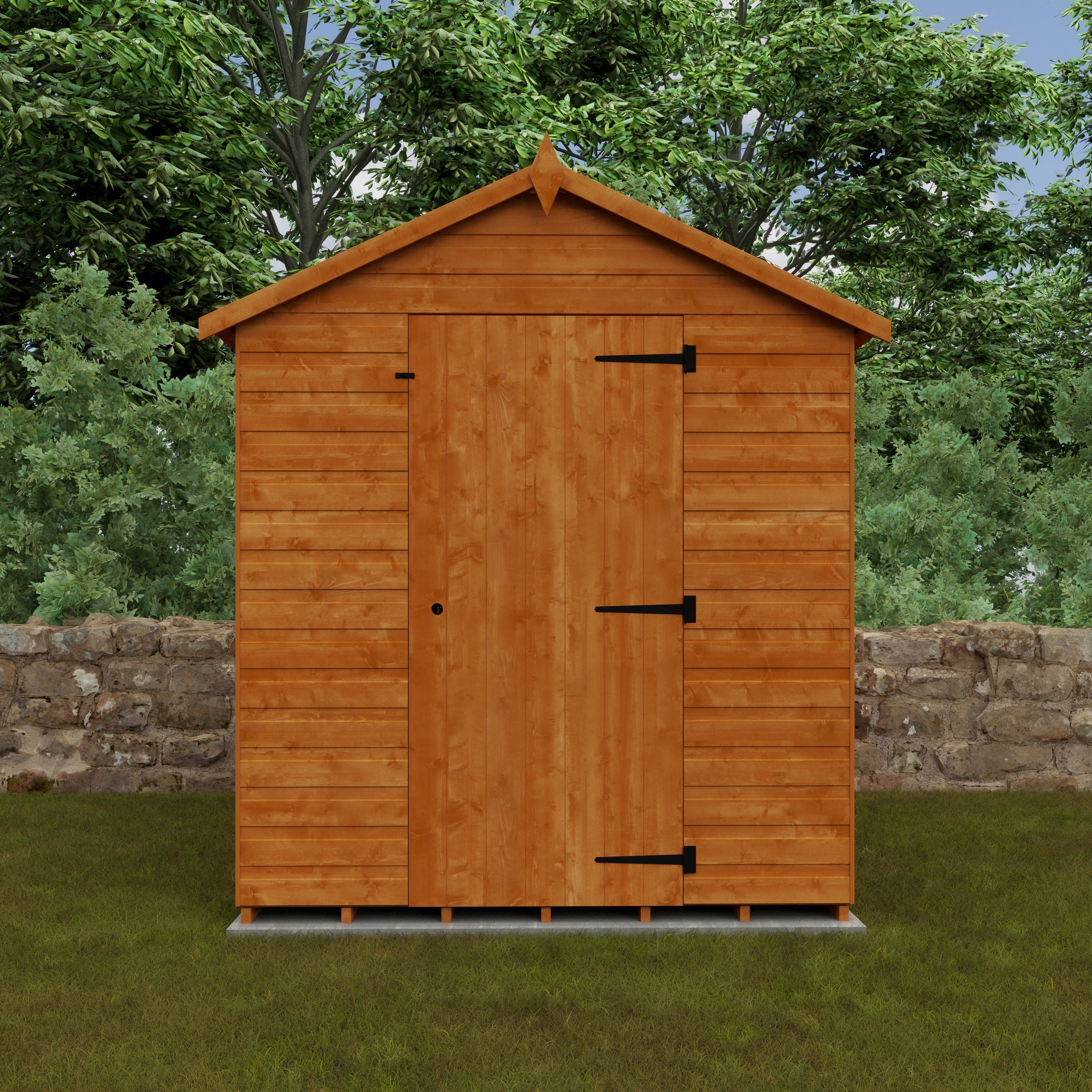 8x6 ft Premium Apex Shiplap Wooden Garden Shed