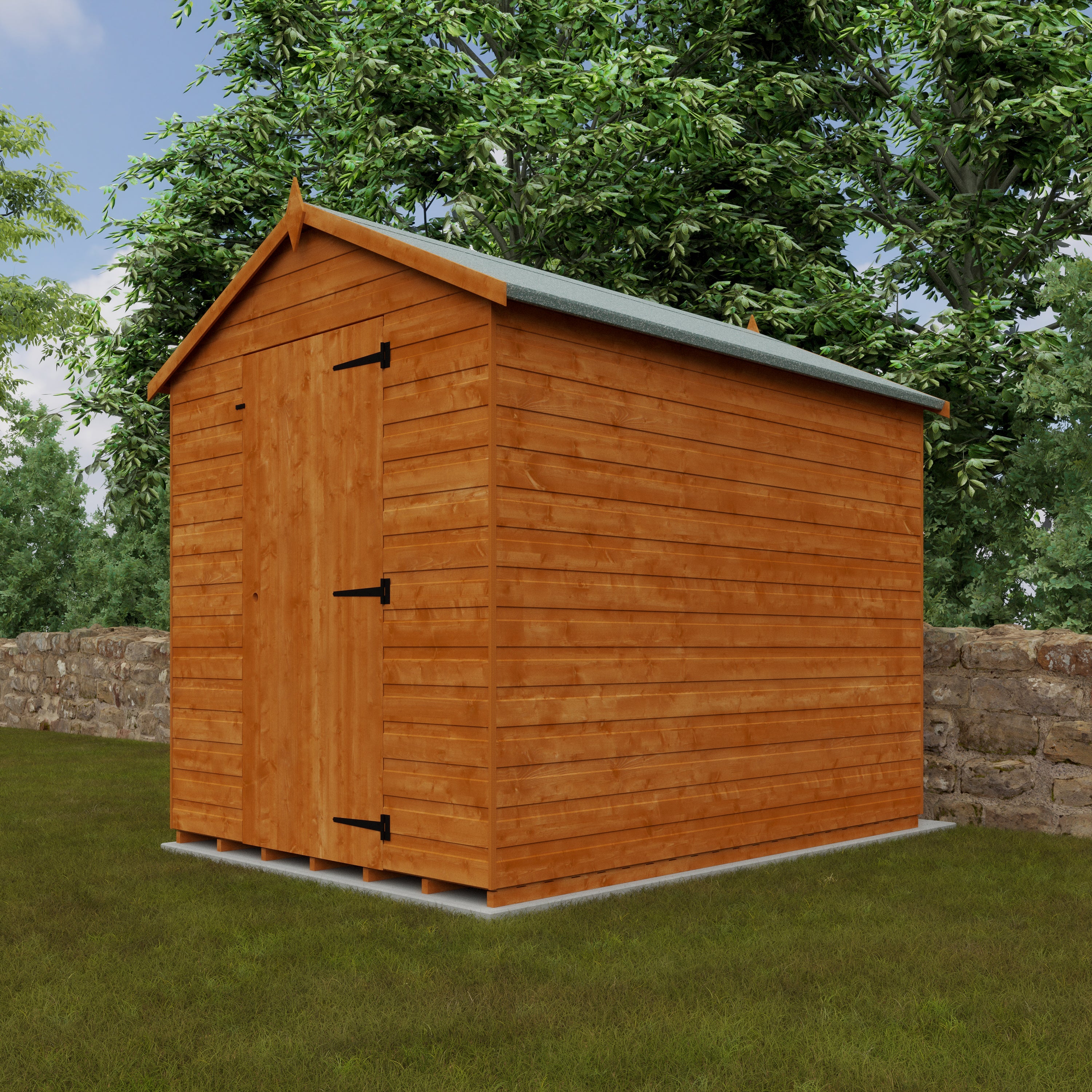 8x6 ft Premium Apex Shiplap Wooden Garden Shed