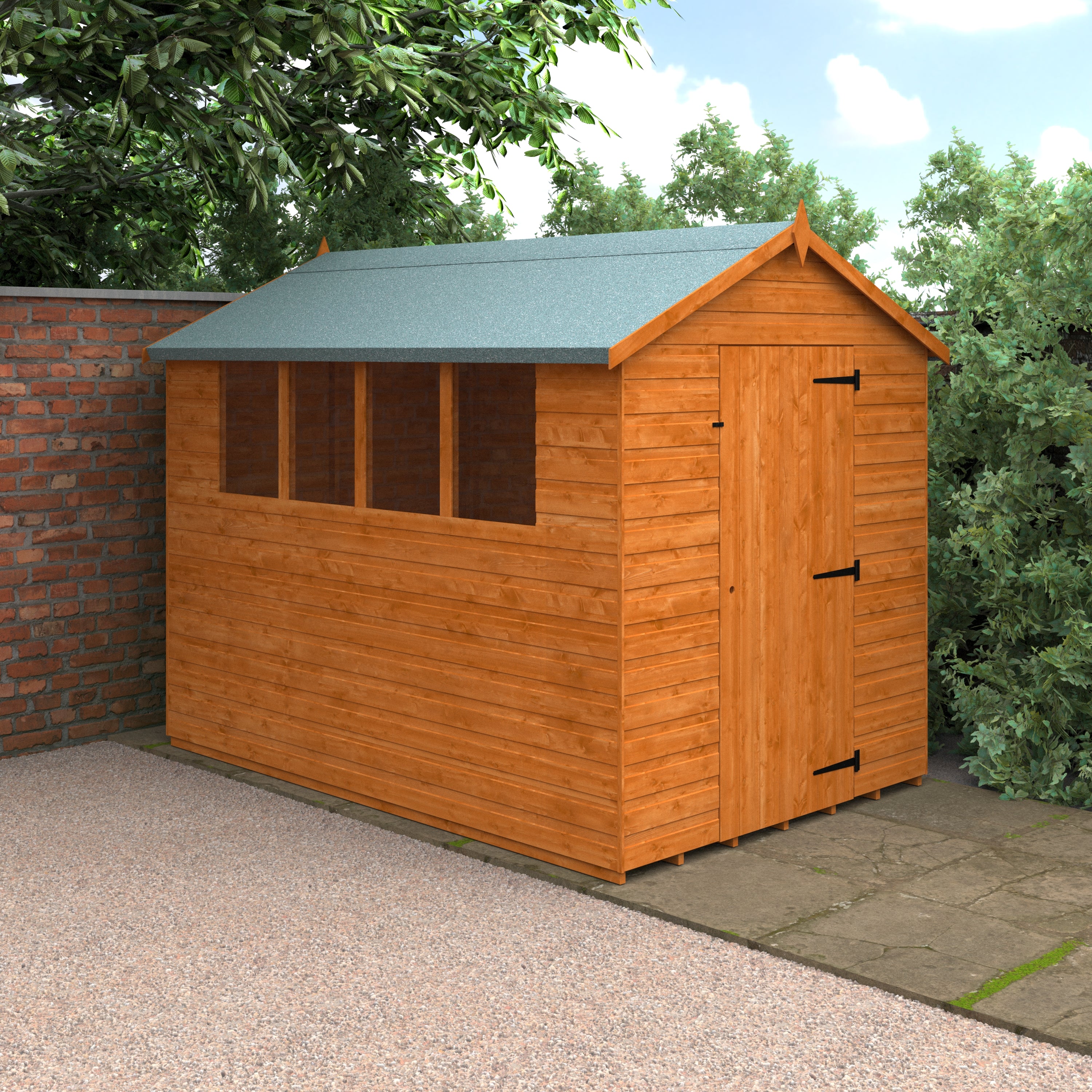 9x6 ft Premium Apex Shiplap Wooden Garden Shed