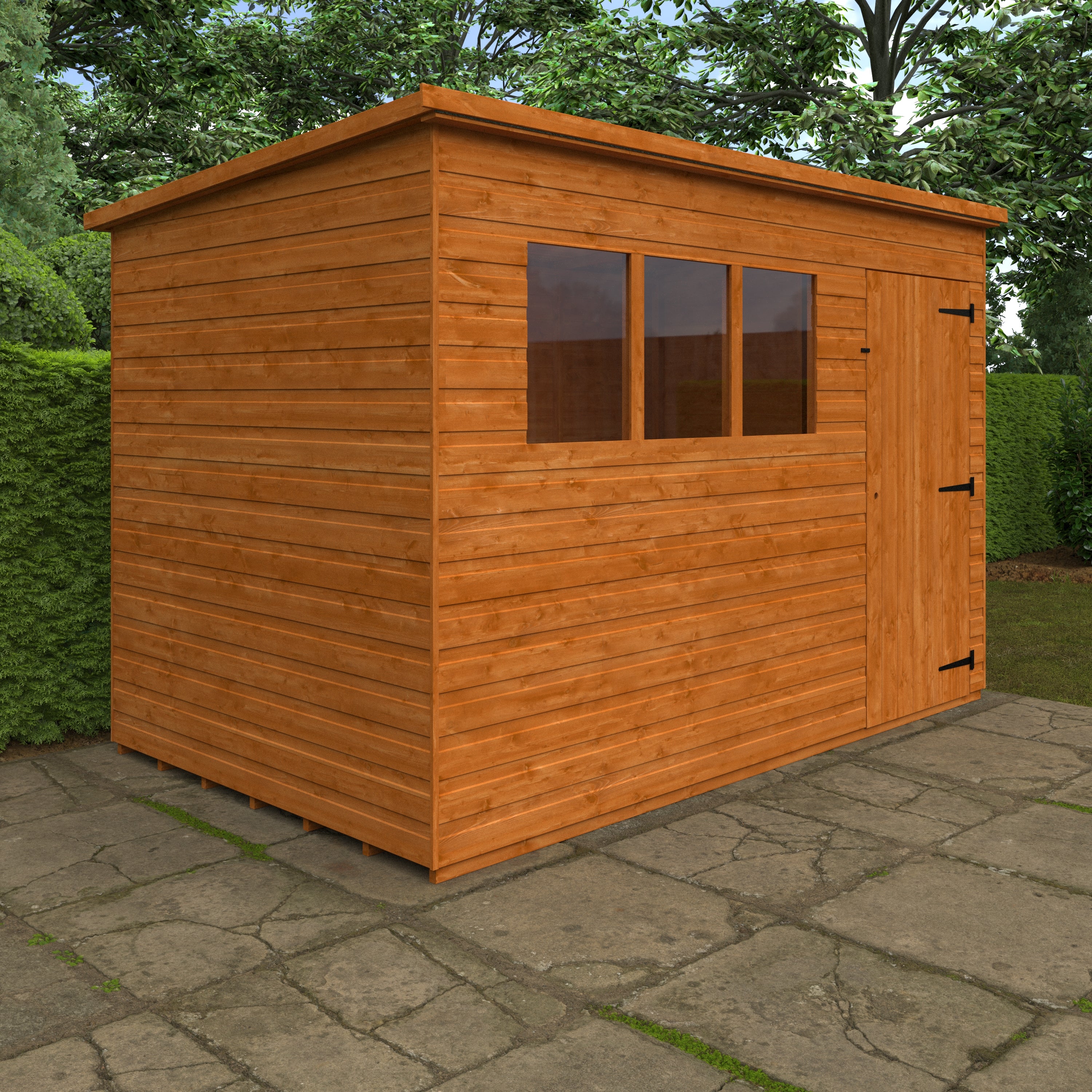 10x6 ft Premium Pent Shiplap Wooden Garden Shed