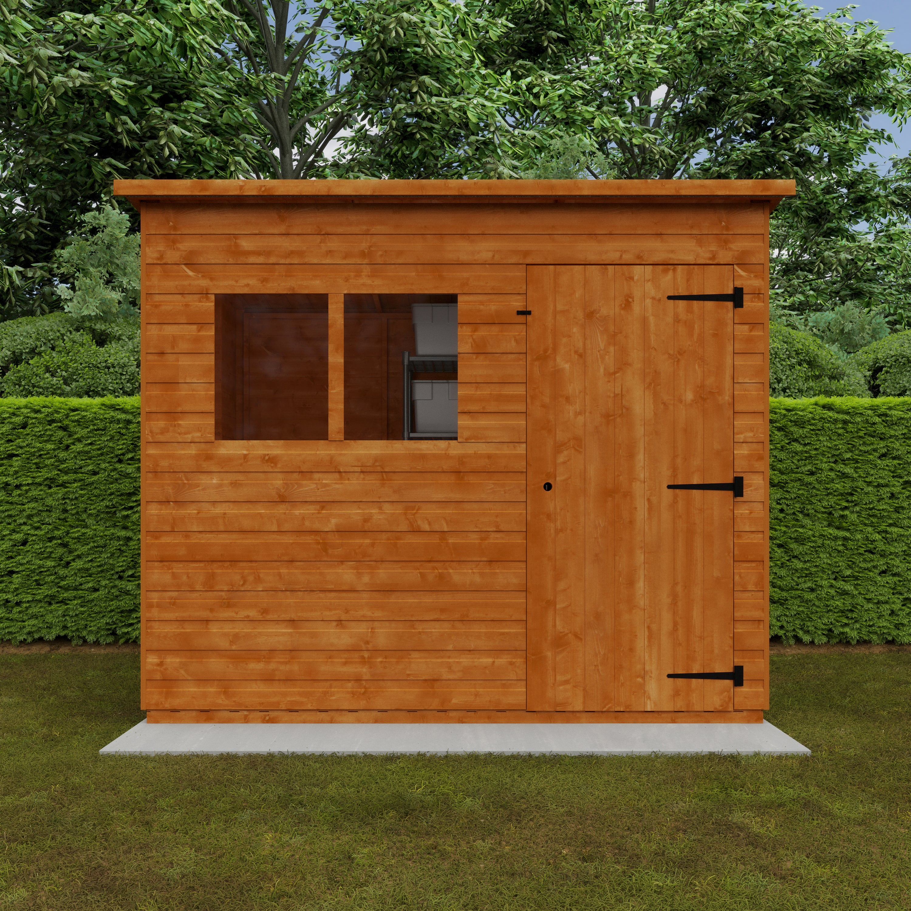 8x6 ft Premium Pent Shiplap Wooden Garden Shed