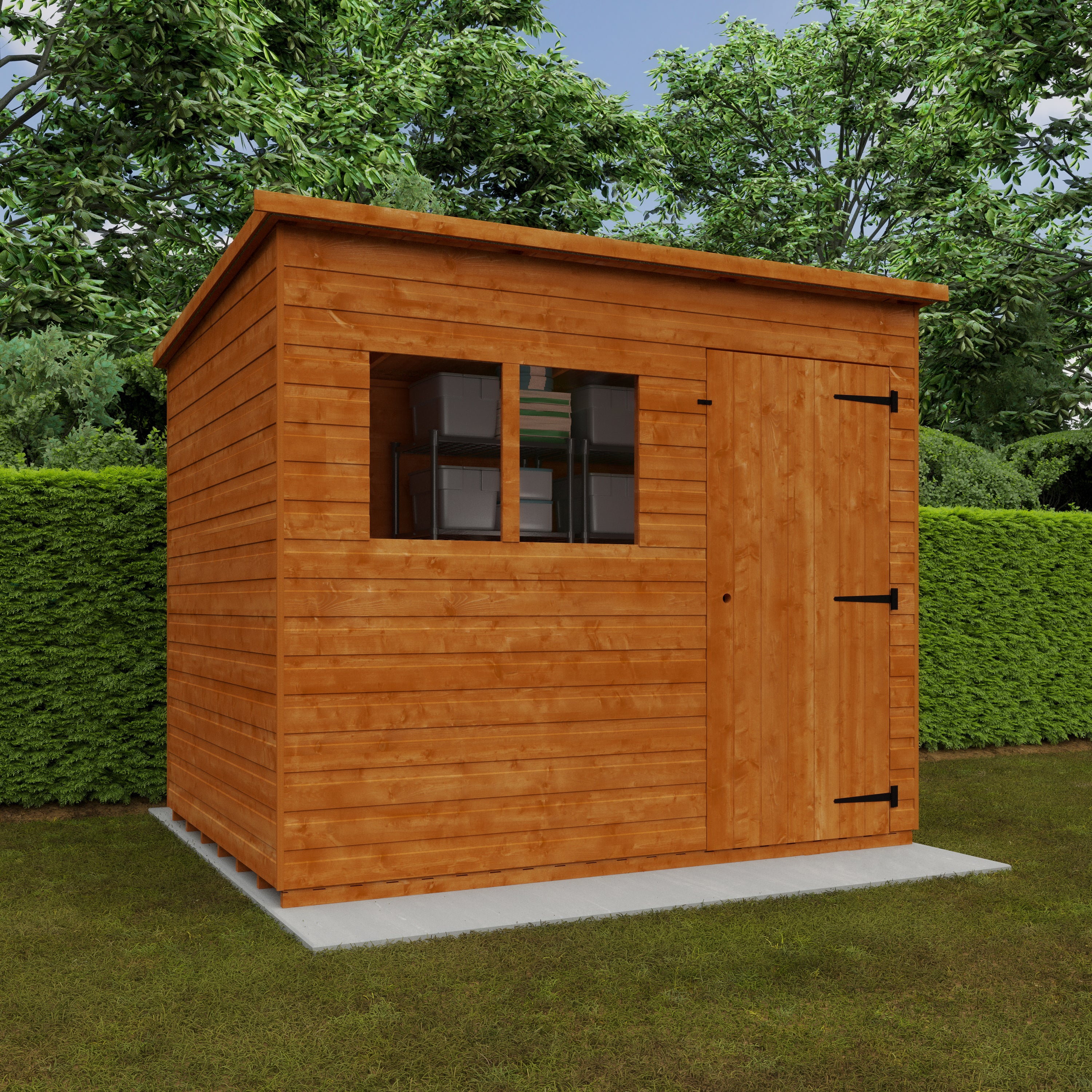 8x6 ft Premium Pent Shiplap Wooden Garden Shed