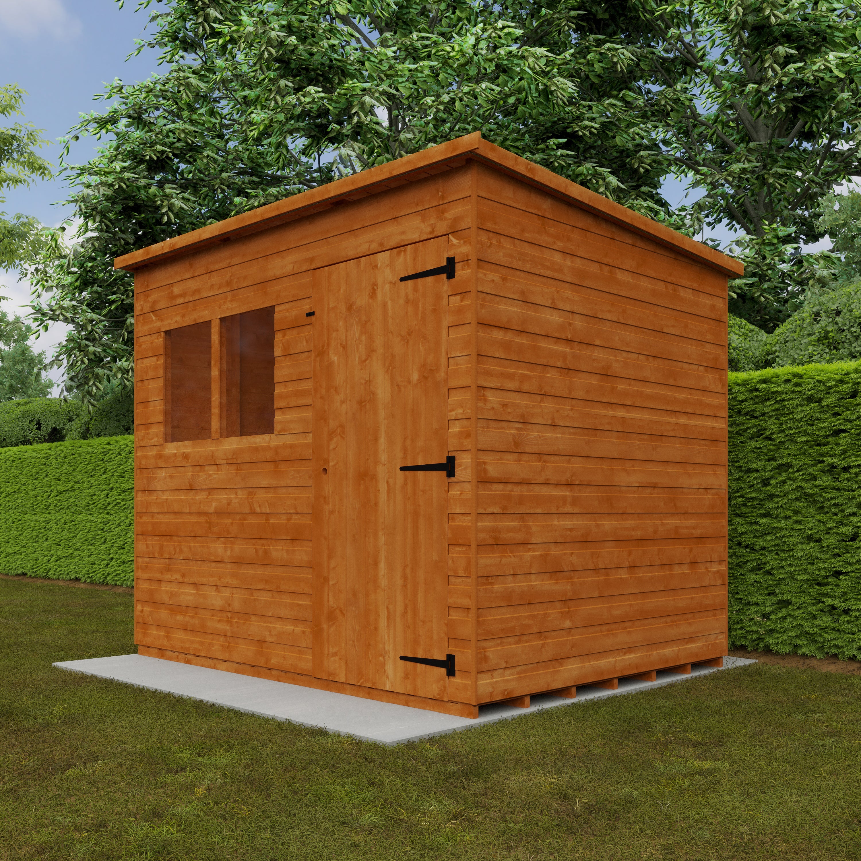 8x6 ft Premium Pent Shiplap Wooden Garden Shed