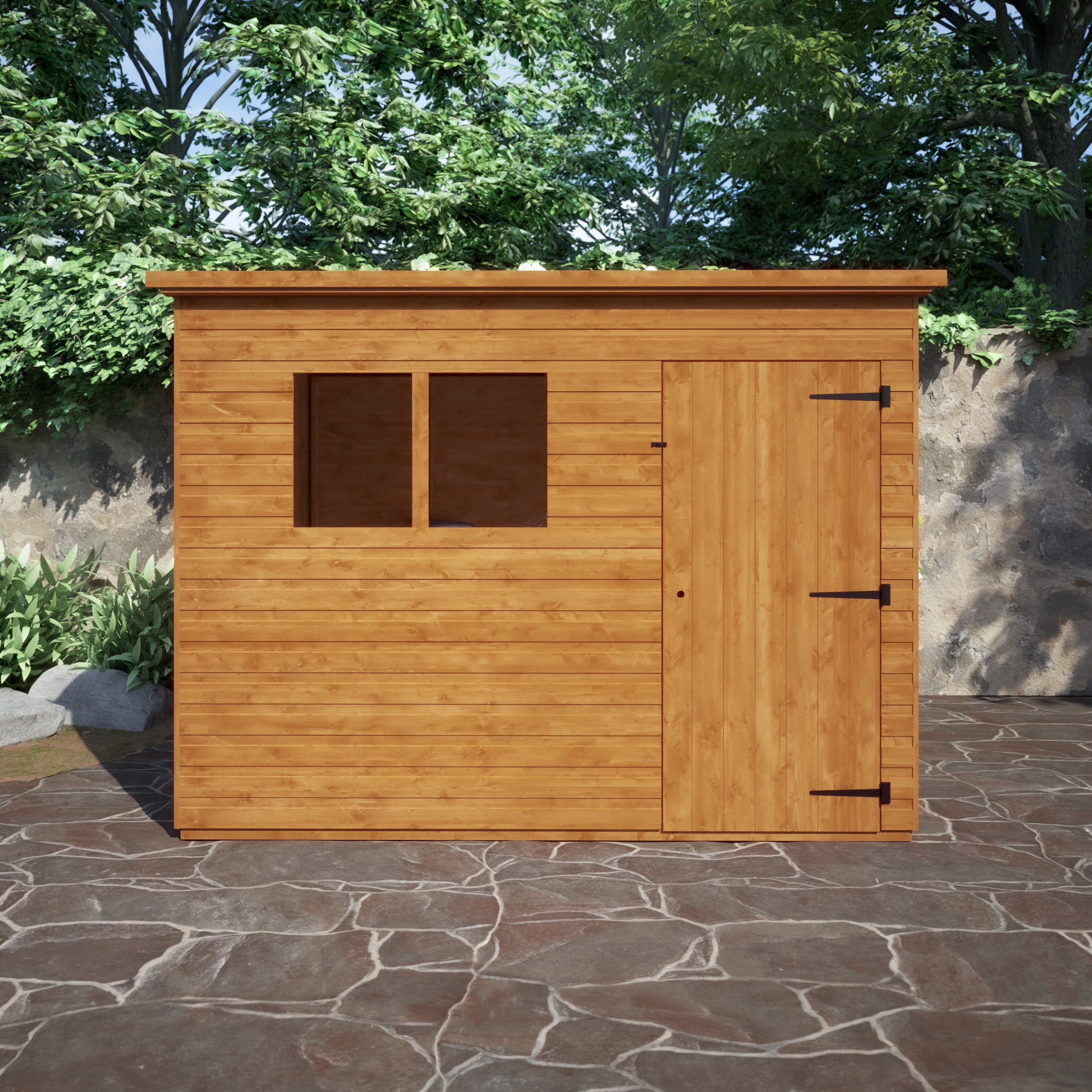 9x6 ft Premium Pent Shiplap Wooden Garden Shed