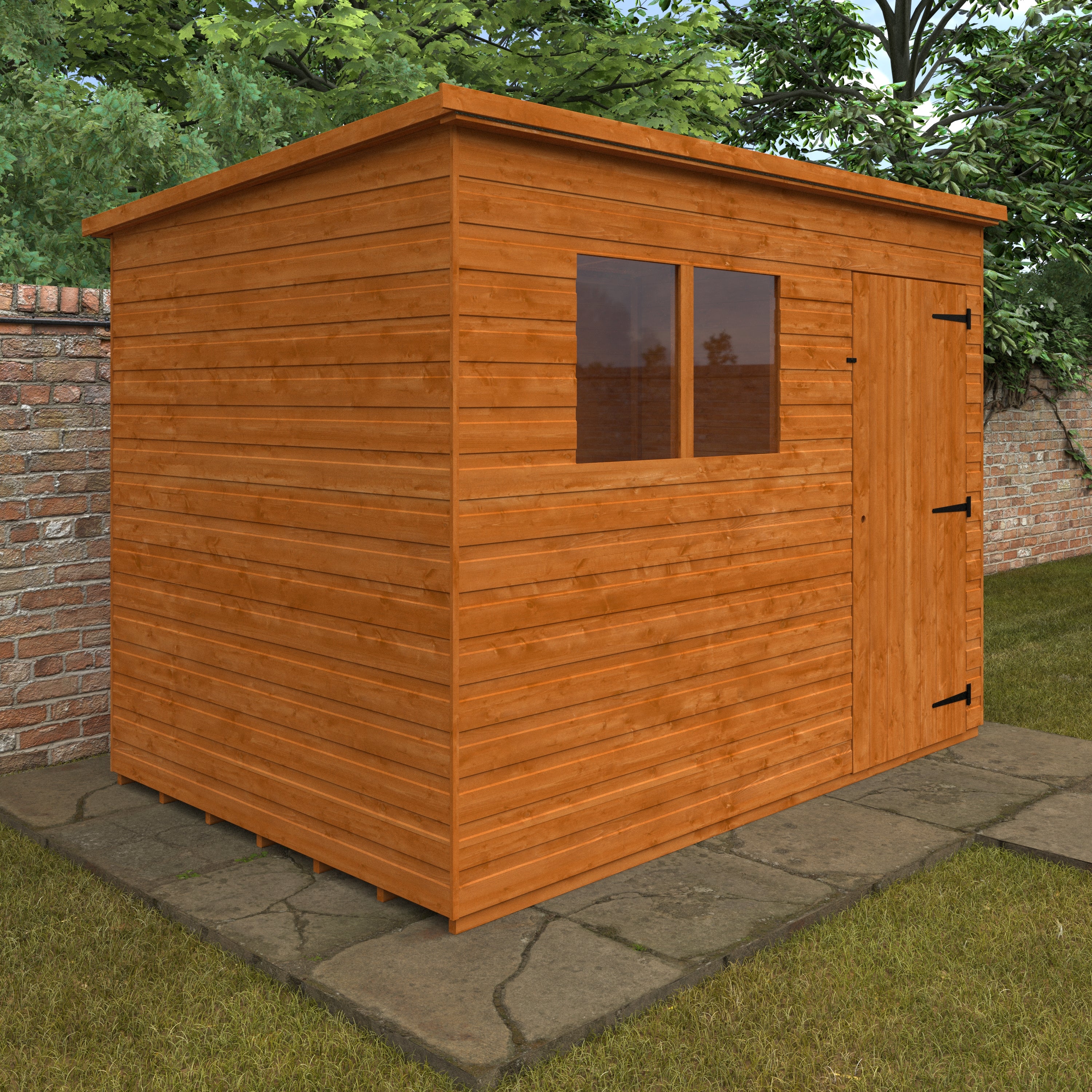 9x6 ft Premium Pent Shiplap Wooden Garden Shed