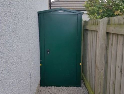 ASGARD GREEN SENTRY ULTRA SLIM APEX METAL GARDEN SHED