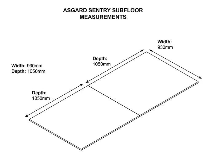 Asgard Wooden Sub Flooring Sentry Dimensions