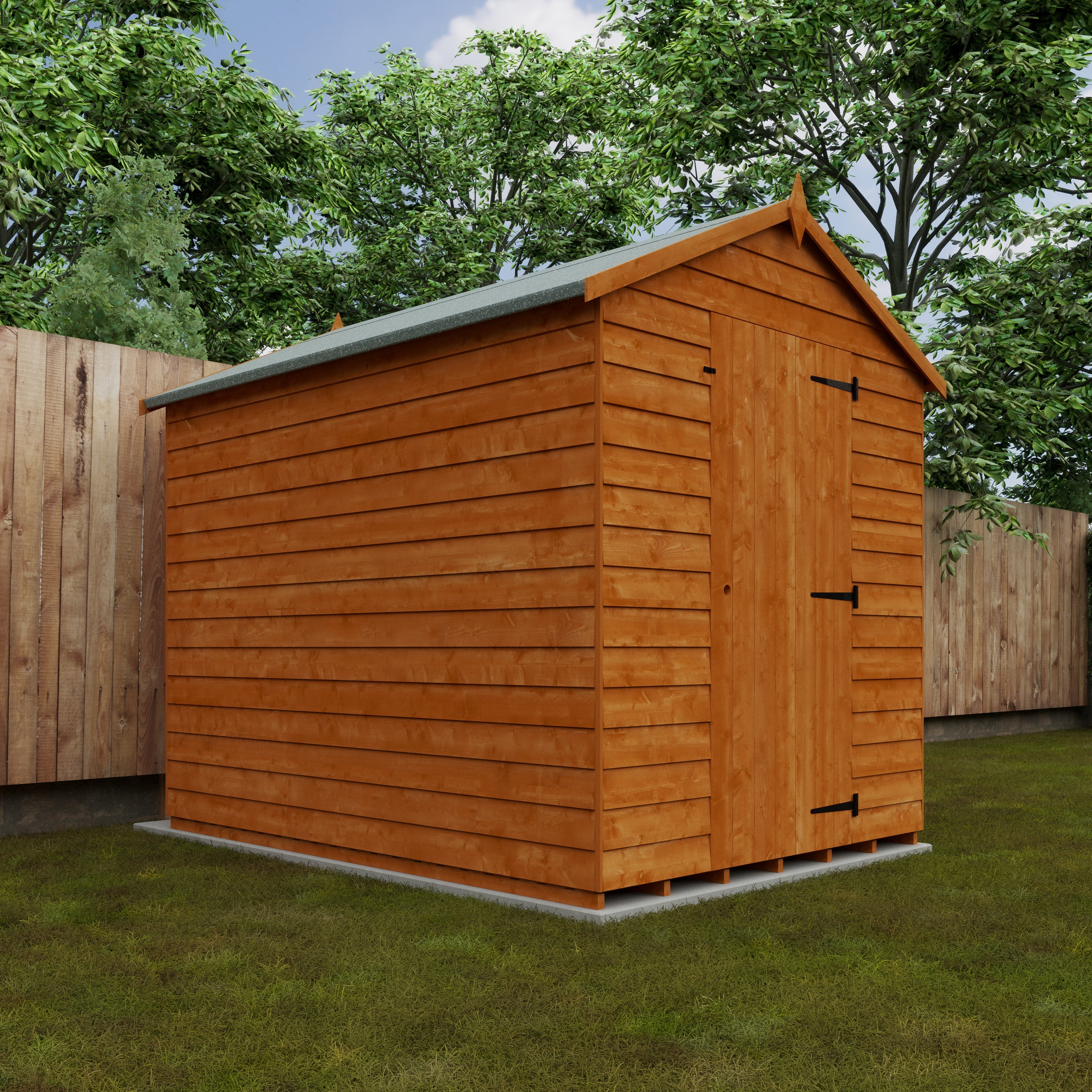 8x6 ft Value Apex Overlap Wooden Garden Shed