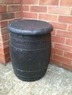 Black Weatherproof Barrel Garden Seat