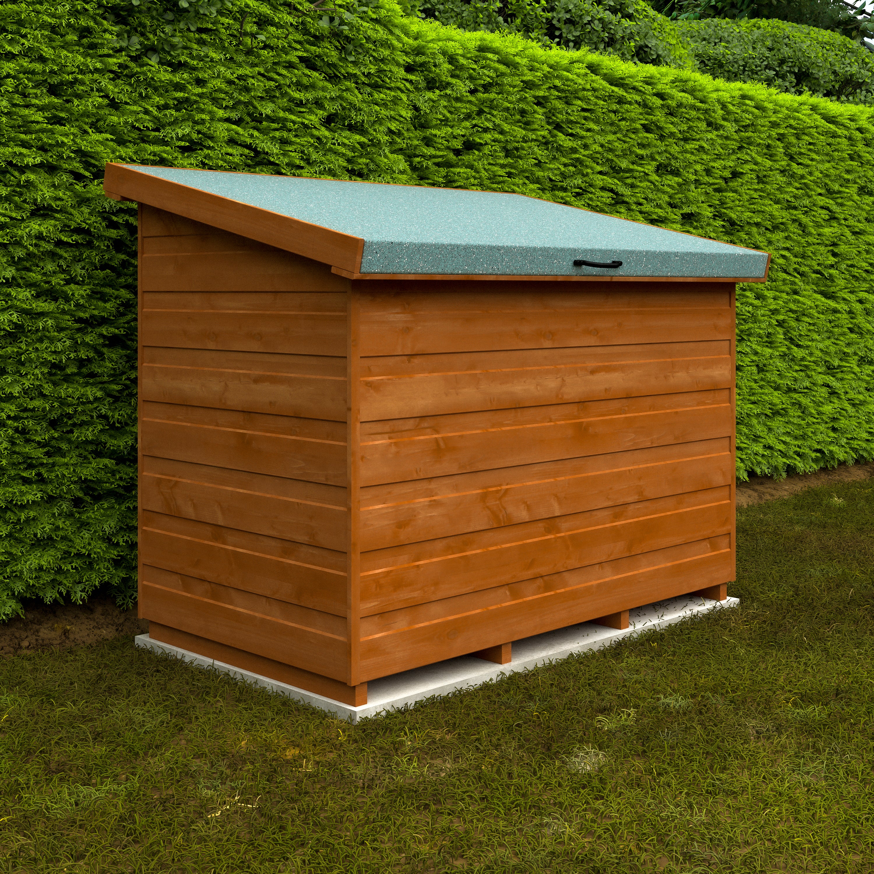 4x2 ft 2in Sturdy Wooden Garden Tool Chest